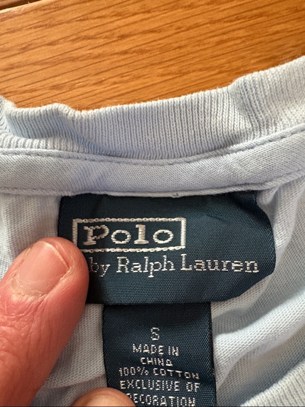 Ralph Lauren Light Blue Short Sleeve Tee with Yellow Pony Logo - Picture 2 of 6
